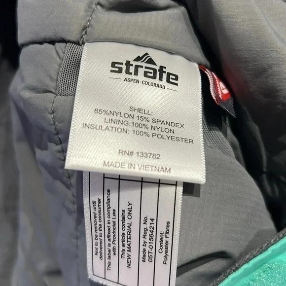 Strafe outerwear Recon 2L Wildcat Pant ski size large in teal NWOT - Picture 7 of 9